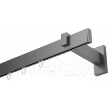 Карниз для штор Lm Decor Флэт Лайн Изи одинарный (сатин, 4.0м)