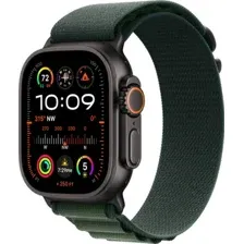 Умные часы Apple Watch Ultra 2 LTE 49 мм (титановый корпус, черный/темно-зеленый, ремешок из полиэстера S)
