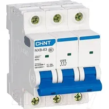 Выключатель автоматический Chint NXB-63S 3P 16A 4.5кА C / 296827
