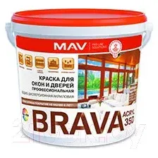 Краска MAV Brava ВД-АК-1035Д (20л, белый полуглянцевый)