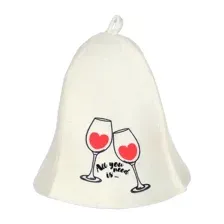 Шапка для бани и сауны (войлок) Hot Pot All you need is wine арт. 42116