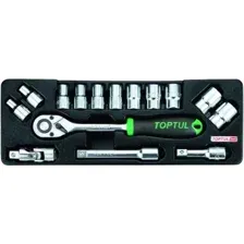 Набор трещотка с головками Toptul GCAT1502 15 предметов