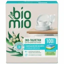 BioMio Таблетки для посудомоечной машины All-in-One с эфирным маслом эвкалипта 100шт*16г