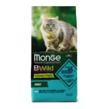 Сухой корм Monge Cat BWild GRAIN FREE для взрослых кошек, беззерновой, из трески 1,5 кг