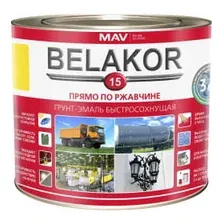Грунт-эмаль прямо по ржавчине Belakor 15, RAL 7011 мат (серый) 2,2кг