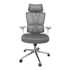 SITUP PALMA WHITE CHROME (СЕТКА GREY/GREY)