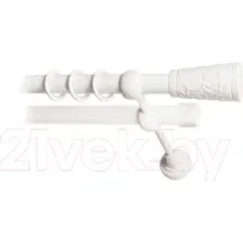 Карниз для штор Lm Decor Византия 066 2р гладкий 25/19мм (белый глянец, 2м)