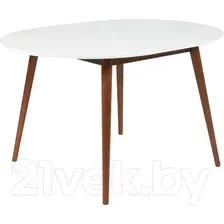 Обеденный стол Tetchair Боско круглый раскладной (белый/коричневый)