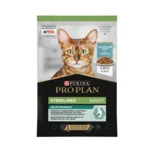 Влажный корм для стерилизованных кошек PURINA PRO PLAN Nutrisavour Sterilised океаническая рыба в желе пауч 85 г (7613035347755)
