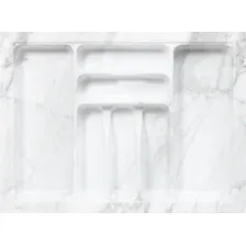Лоток для столовых приборов AKS 700 Marble 635x485 (бело-серый мрамор)