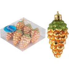 Елочная игрушка Волшебная страна Шишки 007475 (6 шт)