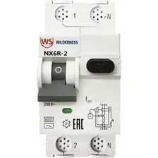 Дифференциальный автомат Wilderness NX6R 1P+N B6 30mA A 6kA NX6R-2-006B-030A