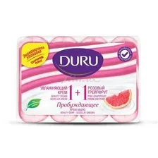 Duru Набор мыла 1+1 Увлажняющий крем и розовый грейпфрут 4x80 г
