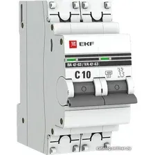 Выключатель автоматический EKF ВА 47-63 2P 10А (C) PROxima mcb4763-2-10C-pro