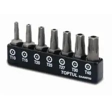Набор бит TORX с отверст. Т10-Т40 7шт. TOPTUL