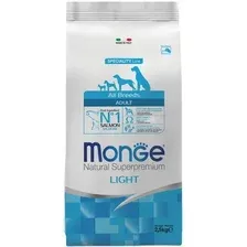 Сухой корм для собак Monge All Breeds Adult Light Salmon and Rice (низкокалорийный для всех пород с лососем и рисом) 2.5 кг