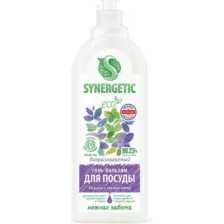 Средство для мытья посуды Synergetic Гель-бальзам биоразлагаемый Базилик и свежая мята (1л)