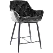 Стул с подлокотниками Signal Cherry H-2 Velvet (bluvel 14 черный/черный мат)