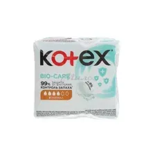 Прокладки гигиенические KOTEX Bio-Care Normal с антибактериальным слоем, 8 шт