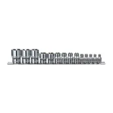 Набор головок торцевых 1/4", 3/8", 1/2" TORX E4-E24 (14 предметов) Ombra 910614