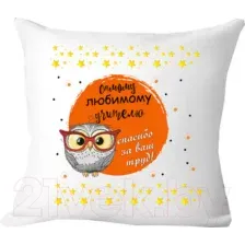 Декоративная подушка Print Style Самому лучшему учителю 40х40uch2