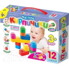 Развивающая игрушка Десятое королевство Мягкие кирпичики мини / 02671