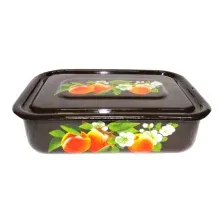 Контейнер для еды КМЗ 42504-082/6 с рисунком (коричневый)