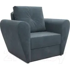 Кресло-кровать Mebel-Ars Квартет (велюр серо-синий HB-178 26)