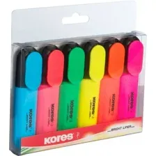 Текстовыделитель Kores Bright Liner 36160.01 (6 шт)