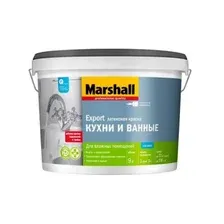 Краска ВД MARSHALL Export кухня и ванная белая 9 л