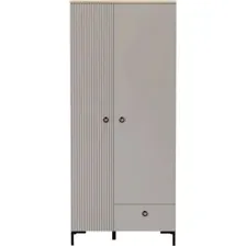 Шкаф распашной Black Red White Domenica SZF2D1S (глиняный серый/дуб сильвержек ореховый)