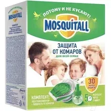 Электрофумигатор Mosquitall Защита для всей семьи 30 ночей + жидкость (30мл)