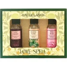 Набор косметики для тела Liv Delano Love Spell Спрей для тела Bloom FloraLost CherryPink Rose (3x100мл)