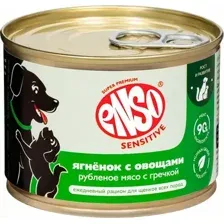 Влажный корм для собак ENSO Sensitive для щенков ягненок, гречка и овощи 020/606397 (190г)