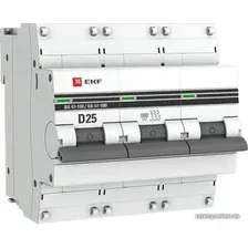 Выключатель автоматический EKF PROxima BA 47-100 3P 25A (D) 10kA mcb47100-3-25D-pro