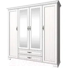 Шкаф распашной Anrex Tiffany 4D2SZ Вудлайн Кремовый