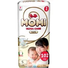 Подгузники детские Momi Ultra Care Mega pack S 4-8кг (102шт)