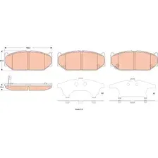 Тормозные колодки дисковые передняя ось TRW GDB3522
