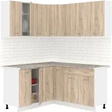 Готовая кухня Кортекс-мебель Корнелия Лира 1.5x2.0 (дуб сонома/марсель)
