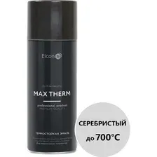Эмаль кремнийорганическая Elcon термостойкая, серебристый, 520 мл