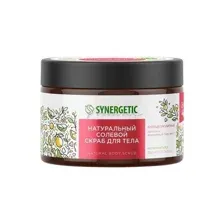 Скраб для тела SYNERGETIC Пачули и бергамот, солевой, антицеллюлитный, 300 мл