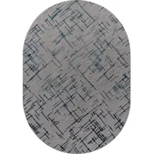 Ковер для жилой комнаты Merinos Liman F164-OVAL-GRAY-D.BLUE (1.6х2.3)