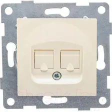 Розетка Gusi Electric Ugra С11Т2-003 (бежевый)