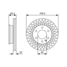 Тормозной диск BOSCH 0 986 479 R78 вентилируемый , передняя ось