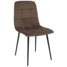 Стул Алвест AV 406-N шоколадный бархат Confetti chocolate/черный