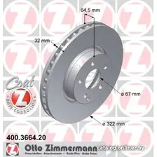 Тормозной диск Zimmermann 400366420