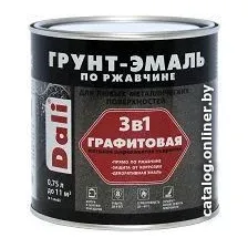 Грунт-эмаль Dali Графитовая по ржавчине 3 в 1 0.75 л (зеленый)