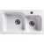 Мойка кухонная Belux SG-REC-DUO 8045-01 (белый кварц)