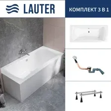 Ванна акриловая Lauter Belgravia 180x80 / 21110180 (с ножками и сифоном 21Y11030 хром)