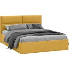 Кровать Трия Глосс универсальный тип 1 с ПМ и заглушиной 160x200 (Wellmart Yellow)